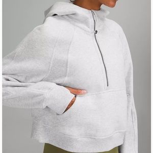 Lululemon Scuba Oversized Half-zip Hoodie- Heathered Core Ultra Light Grey
